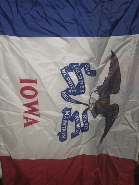 Iowa State Flag - Red, White & Blue Decorative Flag